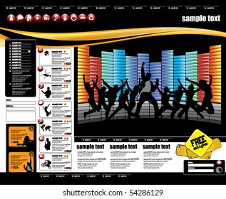 Website music template