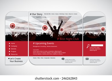 Website music template. Vector 