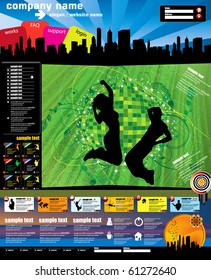 Website music vector template