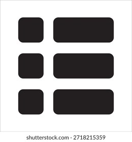 Conjunto de iconos de menú de hamburguesa de navegación por Sitio web. Icono de sándwich. Símbolo de icono para más, lista, menú de aplicación. Diseño de Botón de archivo de Vector.