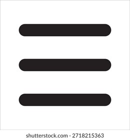 Website navigation hamburger menu icons set. Sandwich icon. Icon symbol for more, list, application menu. Vector file button design.