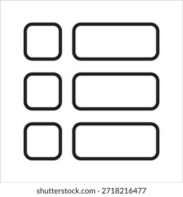 Conjunto de iconos de menú de hamburguesa de navegación por Sitio web. Icono de sándwich. Símbolo de icono para más, lista, menú de aplicación. Diseño de Botón de archivo de Vector.