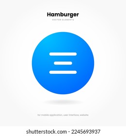Símbolo de navegación del sitio web. Icono del menú Hamburguesa. Iconos planos del menú del sitio web con bordes redondeados y nítidos. Iconos de menú de aplicación móvil conjunto de vectores de elementos de diseño de UI UX. Iconos del cargador de aplicaciones. EPS10 vector de material.