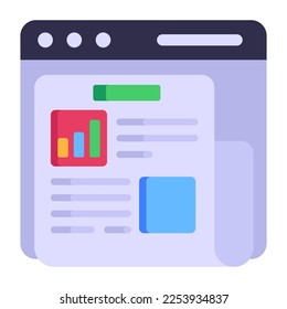 Website news flat icon, editable facility 