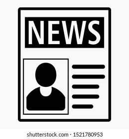 Website news icon. News digest. News. Editorial. Update. Vector icon.