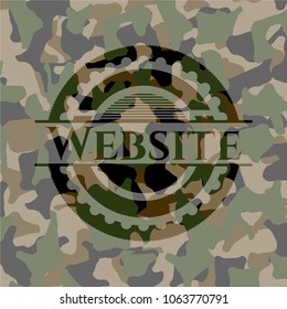Website on camouflage texture