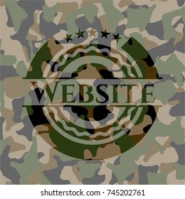 Website on camouflaged texture