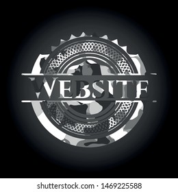 Website on grey camouflaged pattern