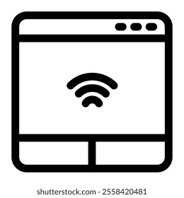 Website online icon with simple and line style