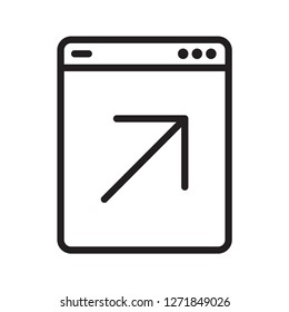 Website operation icon. Simple line icon. Isolate on white background. Vector.