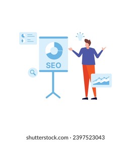 Website optimization abstract concept vector illustration set. SEO analytics team, local SEO, search engines page rank, keyword and link building, internet promotion, visibility abstract metaphor.