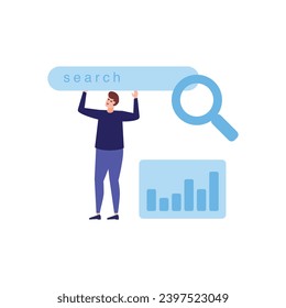 Website optimization abstract concept vector illustration set. SEO analytics team, local SEO, search engines page rank, keyword and link building, internet promotion, visibility abstract metaphor.