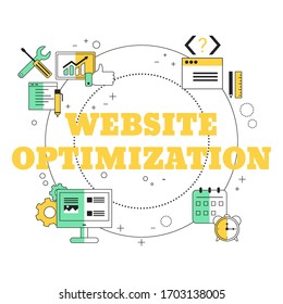 Website Optimization concept. Vector illustration for website, app, banner, etc.