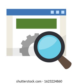 website optimization flat isolated vector icon