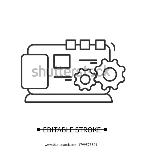 Website Optimization Icon Concept Pictogram Search Stock Vector ...