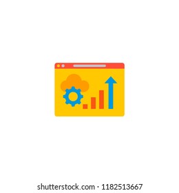 Website optimization icon flat element. Vector illustration of website optimization icon flat isolated on clean background for your web mobile app logo design.