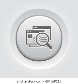 Website Optimization Icon. Grey Button Design.