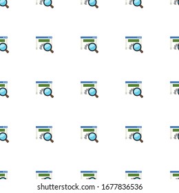 website optimization icon pattern seamless isolated on white background. Editable flat website optimization icon. website optimization icon pattern for web and mobile.