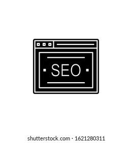 website optimization icon. Simple glyph, flat vector of seo and web optimization icons for ui and ux, website or mobile application