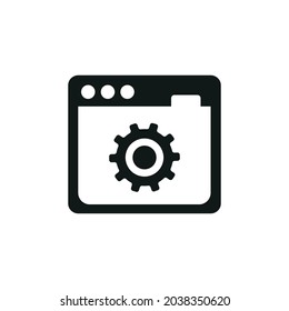 Website optimization icon, vector illustration
