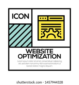 WEBSITE OPTIMIZATION AND ILLUSTRATION ICON CONCEPT