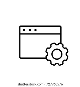 website optimization line black icon