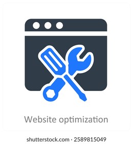 Website Optimization and performance icon concept