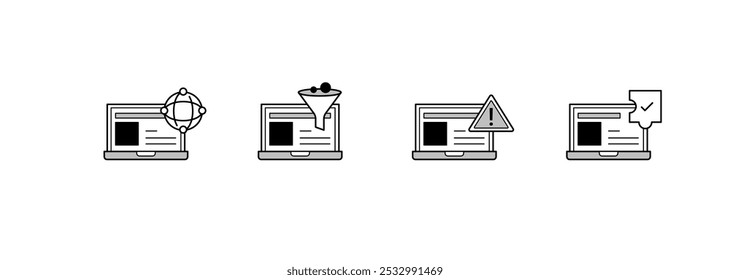 Website Optimization and Performance Icons. Global Website Reach and Visibility. Website Traffic Conversion Funnel and more.