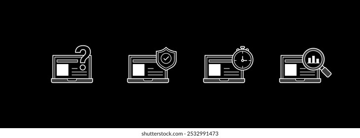 Website Optimization and Performance Icons. Website Inquiry or Query. Website Security and Protection. Website Speed and Performance.