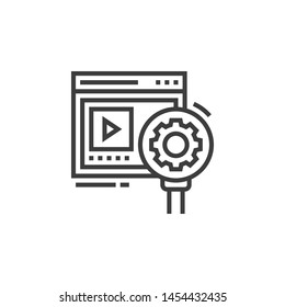 Website Optimization Vector Illustration, outline sign