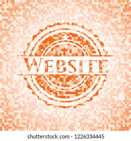 Website orange mosaic emblem