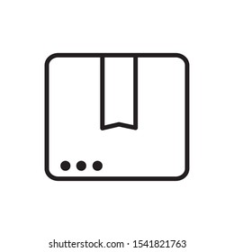 website order service delivery icon vector illustration thick line