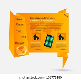website origami template for designers, you can easy all elements editable
