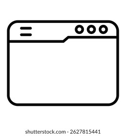 Website outline icon. Simple vector icon design in outline style. Editable vector format