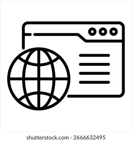 Vektorgrafik des Website-Gliederungssymbols