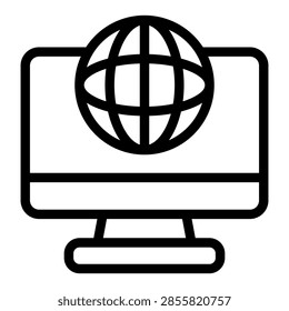 Website outline icon. Vector illustrations