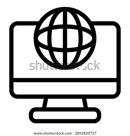 Website outline icon. Vector illustrations