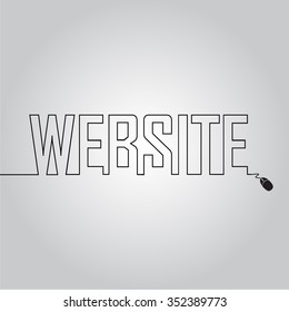 website outline text concept illustration