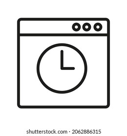 Icono de vector de contorno del sitio web. Ilustración De Un Vector De Estroque Sobre Un Fondo Blanco. Para App Y Sitio Web