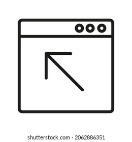 Website Outline Vector Icon. Illustration Of A Stroke Vector On A White Background. For App And Website