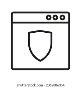 Website Outline Vector Icon. Illustration Of A Stroke Vector On A White Background. For App And Website