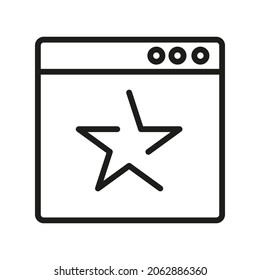 Website Outline Vector Icon. Illustration Of A Stroke Vector On A White Background. For App And Website