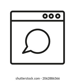 Icono de vector de contorno del sitio web. Ilustración De Un Vector De Estroque Sobre Un Fondo Blanco. Para App Y Sitio Web