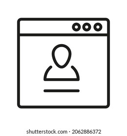 Website Outline Vector Icon. Illustration Of A Stroke Vector On A White Background. For App And Website