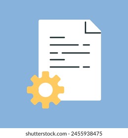 website. page. a computer. work. settings. sheet. bug. file. pin. blue background. programming. write code. code. programmer. we work with the code. we are writing a program. The icon is flat.