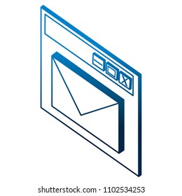website page email message communication isometric