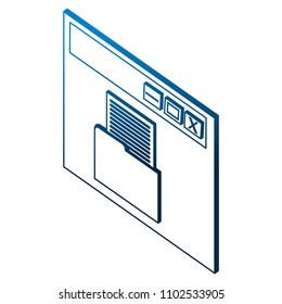 website page folder file document isometric