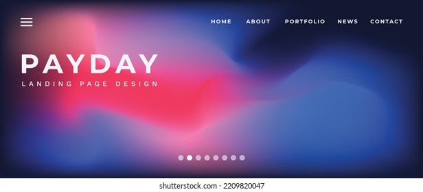 Website page gradient background vector. Modern digital wallpaper with vibrant color, fluid gradient shapes, dynamic. Futuristic landing page illustration for branding, commercial, advertising, web.