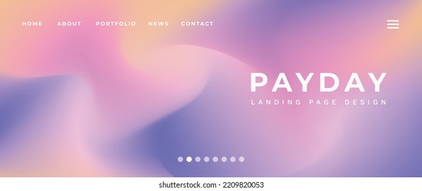 Website page gradient background vector. Modern digital wallpaper with pastel color, fluid gradient shapes, dynamic. Futuristic landing page illustration for branding, commercial, advertising, web.