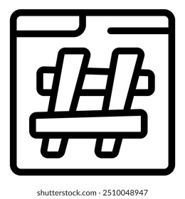 Website page with hashtag symbol representing online content marketing strategy